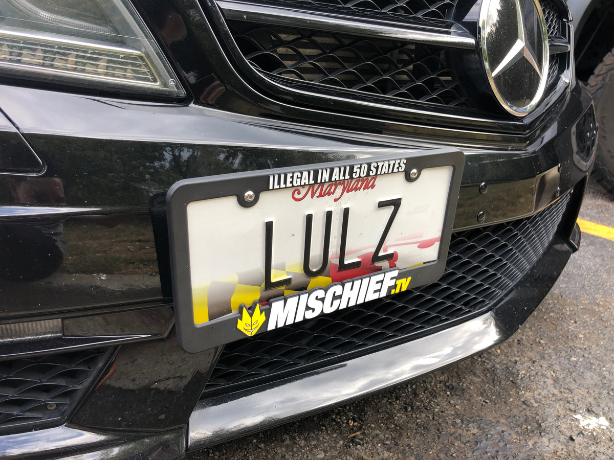 Mischief License Plate Frame – mischieftv