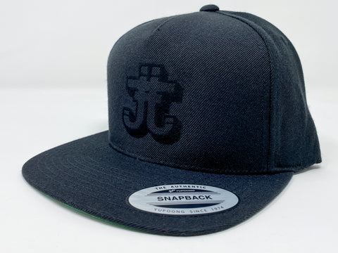 Teckademics Black Logo Snapback Cap